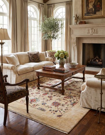 6' 7 x 8' 6 Hand Knotted Ariana Ziegler Rug