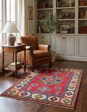 2' 9 x 4' 2 Hand Knotted Kazak Rug
