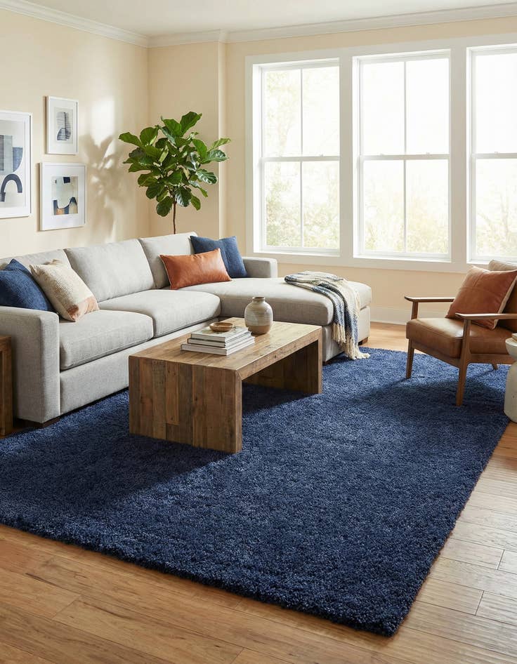 Detail image of 9' x 12' Solid Frieze Rug