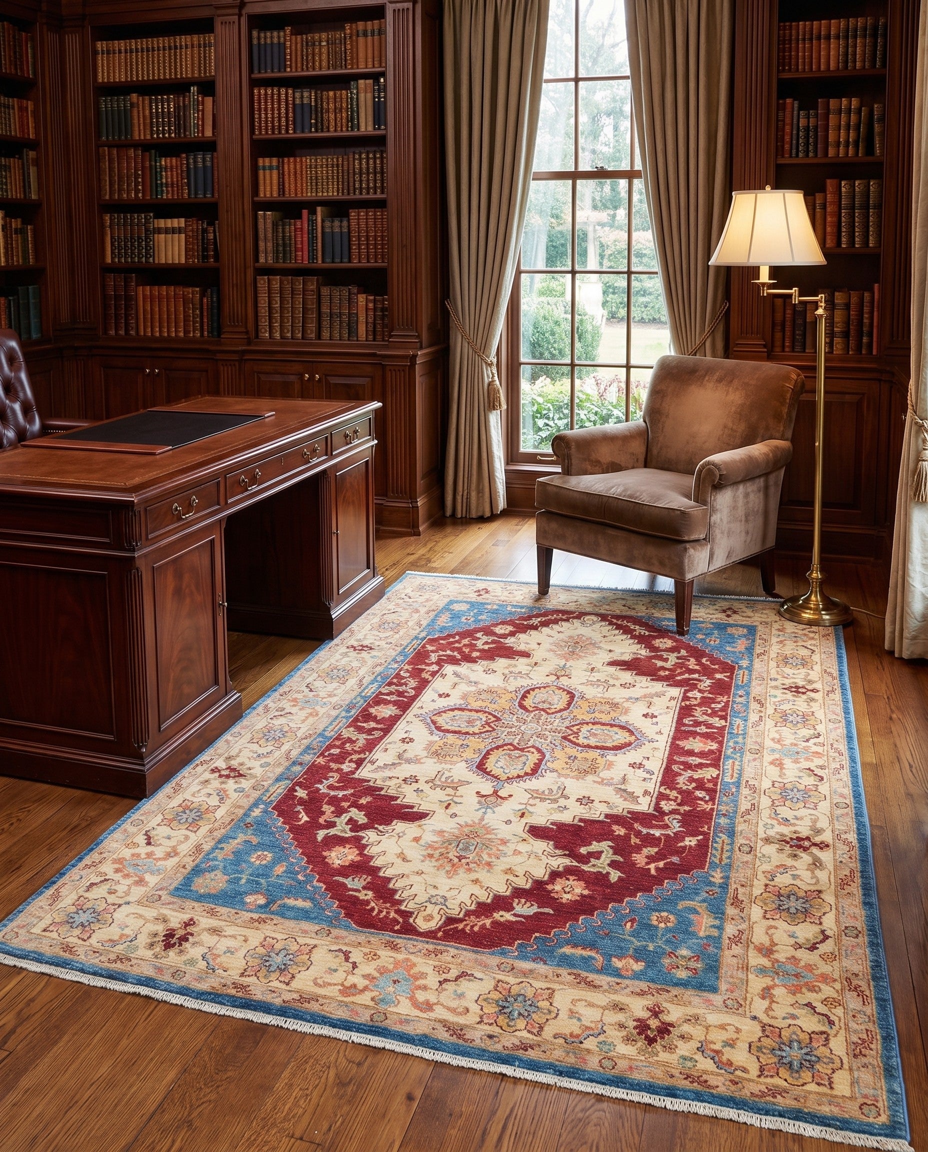 6' 7 x 9' 10 Hand Knotted Ziegler Rug