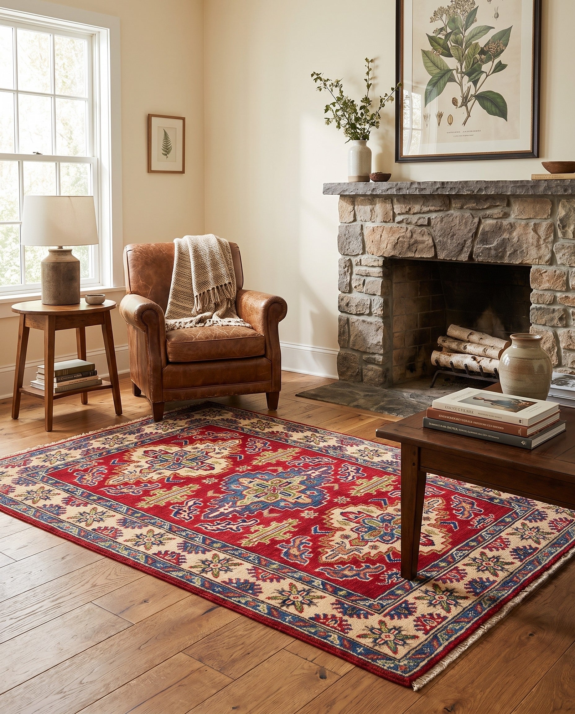 3' 4 x 5' 1 Hand Knotted Kazak Rug