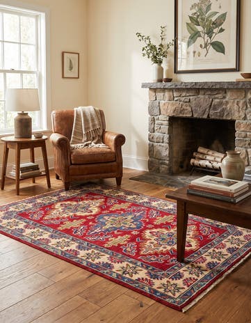 3' 4 x 5' 1 Hand Knotted Kazak Rug