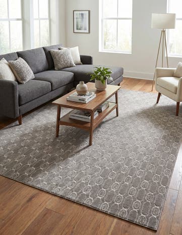 Gray and Silver Vogue Geo Rug
