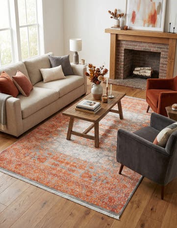 Terracotta Modern Classical Rug