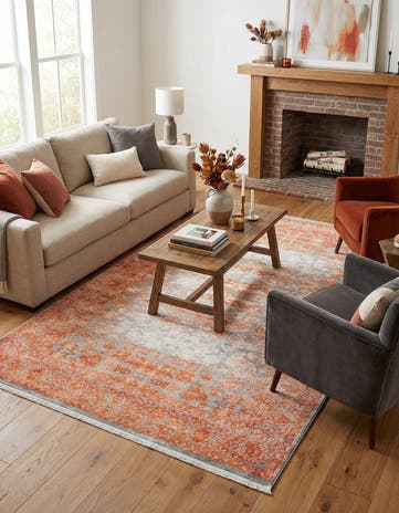 Terracotta Modern Classical Rug