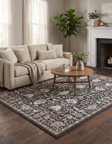 Charcoal Kamala Washable Rug