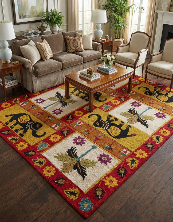 Detail image of 7' 8 x 9' 7 Agra Square Rug