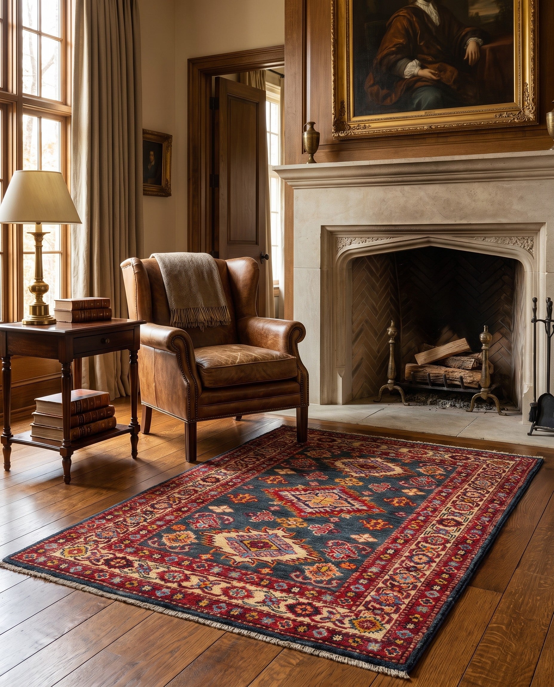 2' 11 x 4' 2 Hand Knotted Kazak Rug