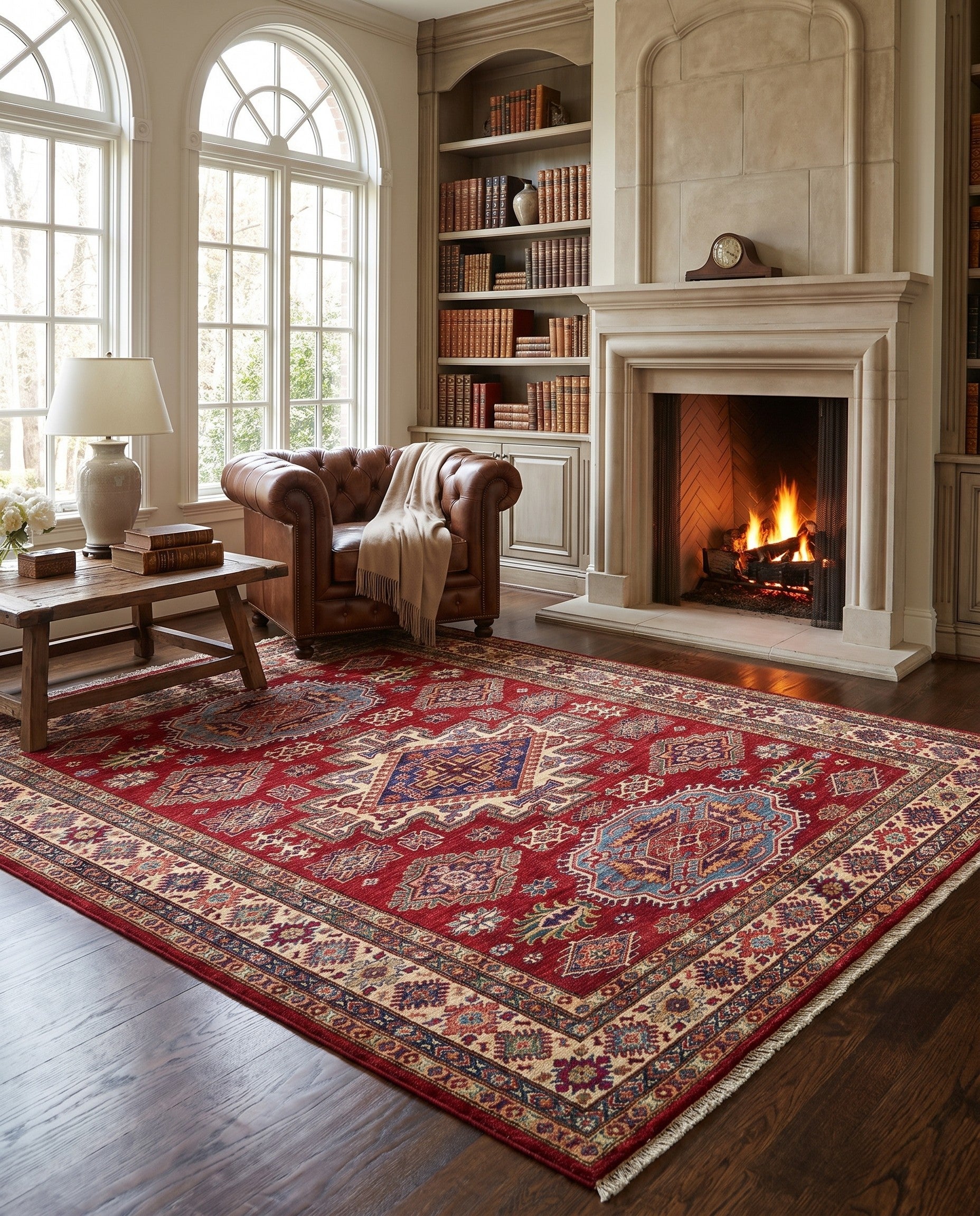 5' 10 x 8' Hand Knotted Kazak Rug