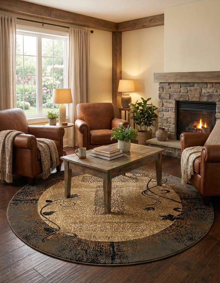 Detail image of 7' 10 x 7' 10 Cafe Round Rug