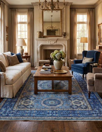 5' 11 x 8' 10 Hand Knotted Mamluk Ziegler Rug