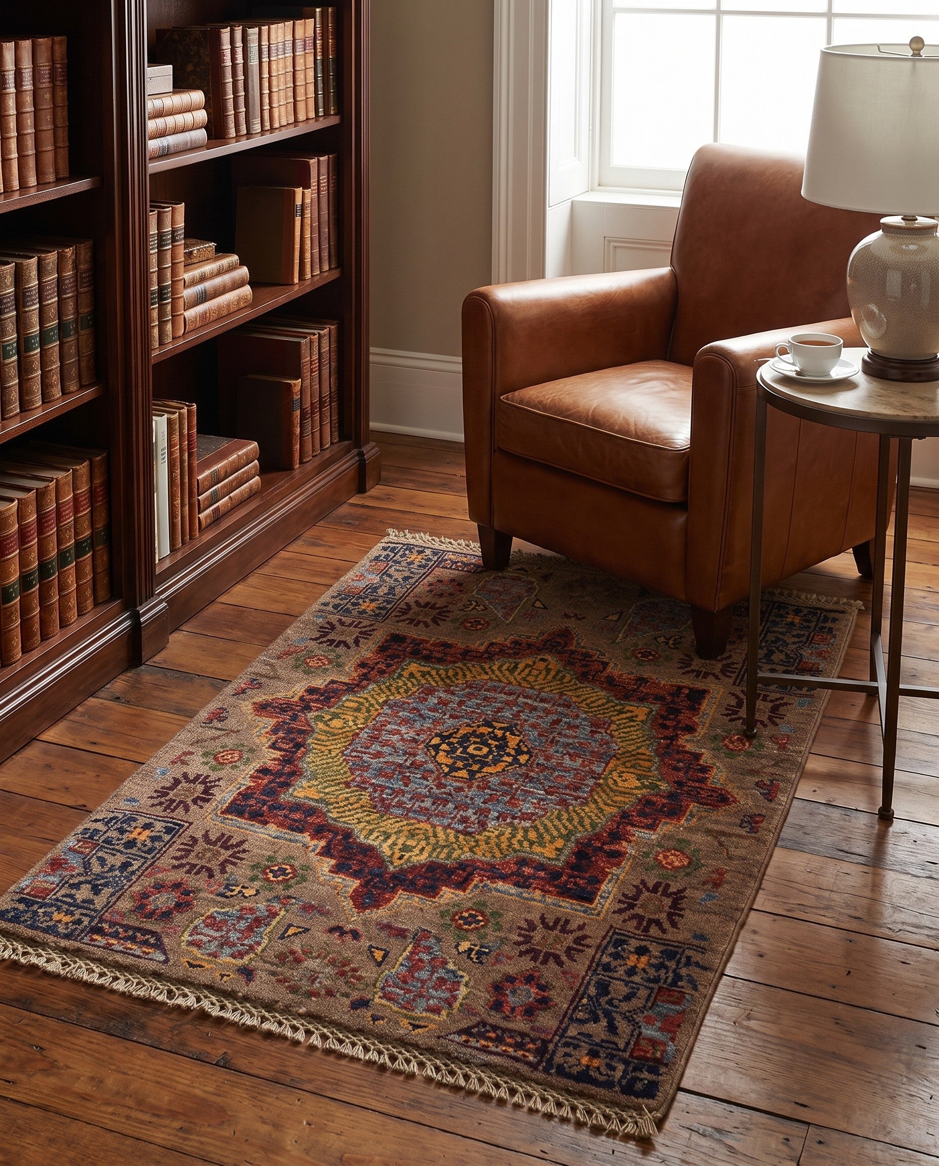 1' 11 x 2' 11 Hand Knotted Mamluk Ziegler Rug