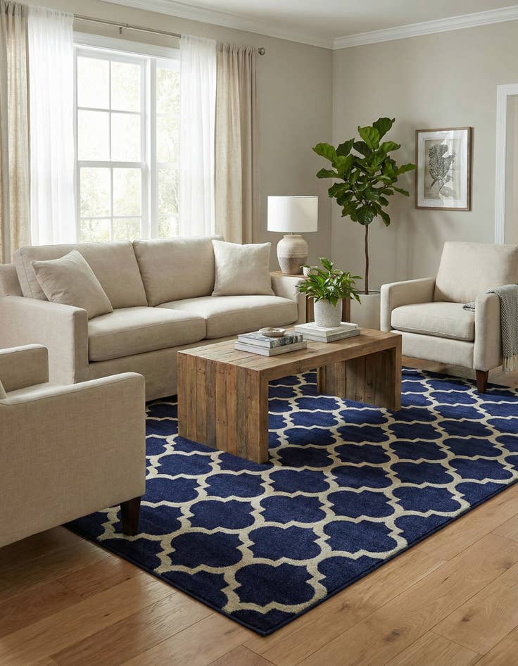 Detail image of 7' 10 x 10' Lattice Rug