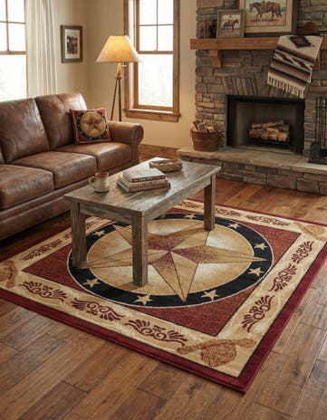 5' 3 x 5' 3 Pioneer Square Rug