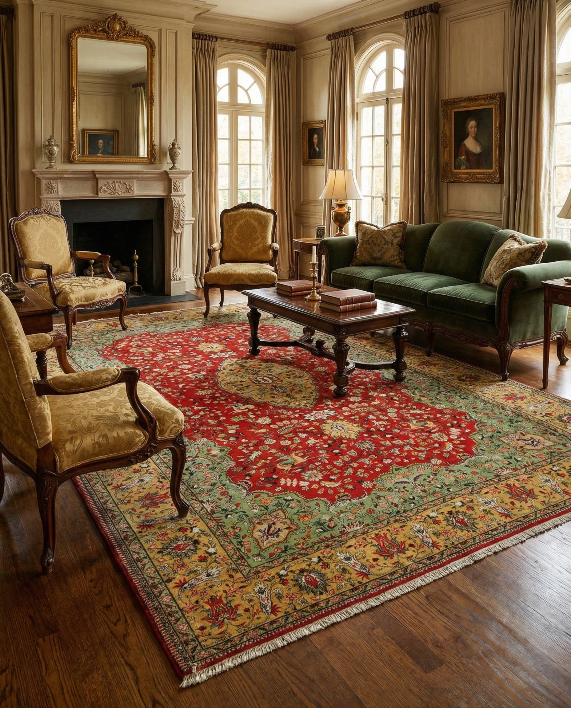 9' 10 x 14' 8 Hand Knotted Tabriz Hadji Jalili Persian Wool Rug