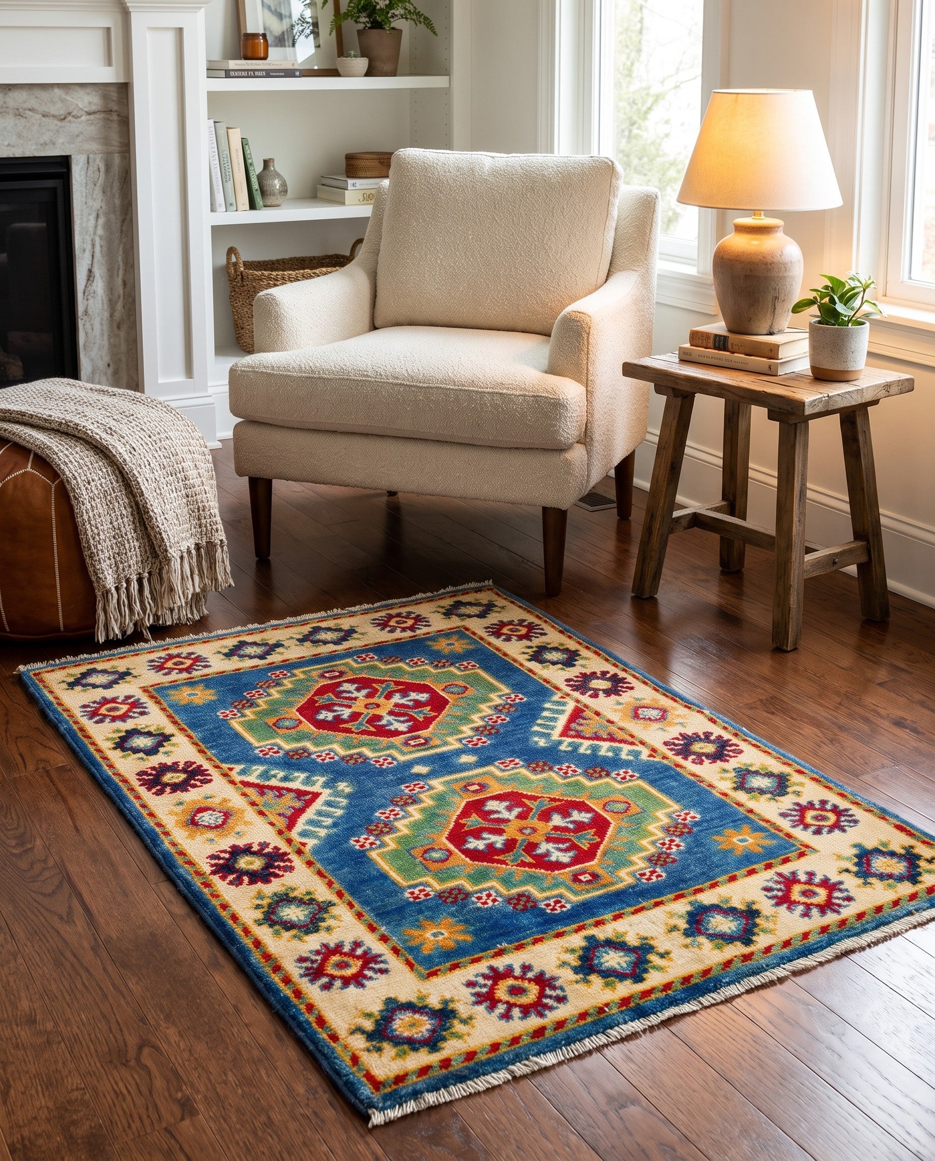 2' 2 x 3' Hand Knotted Kazak Rug