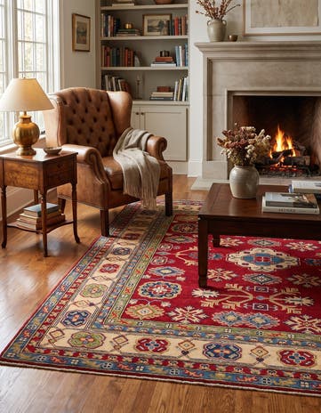 5' x 6' 9 Hand Knotted Kazak Rug