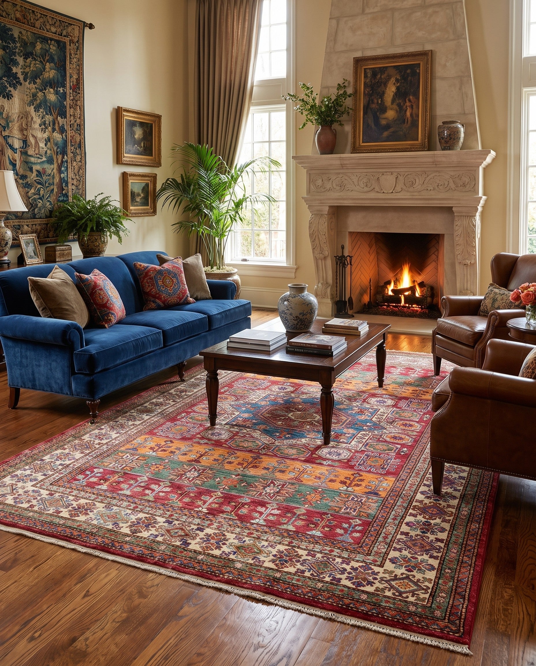 5' 8 x 7' 10 Hand Knotted Kazak Rug
