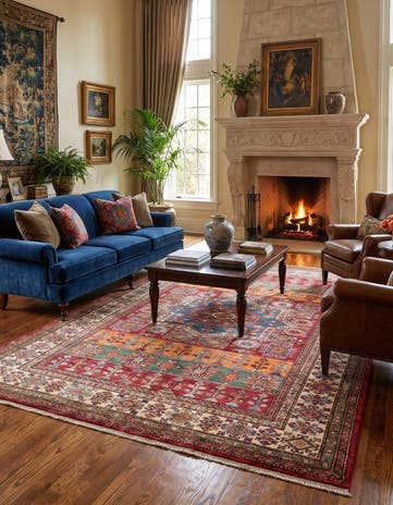 5' 8 x 7' 10 Hand Knotted Kazak Rug
