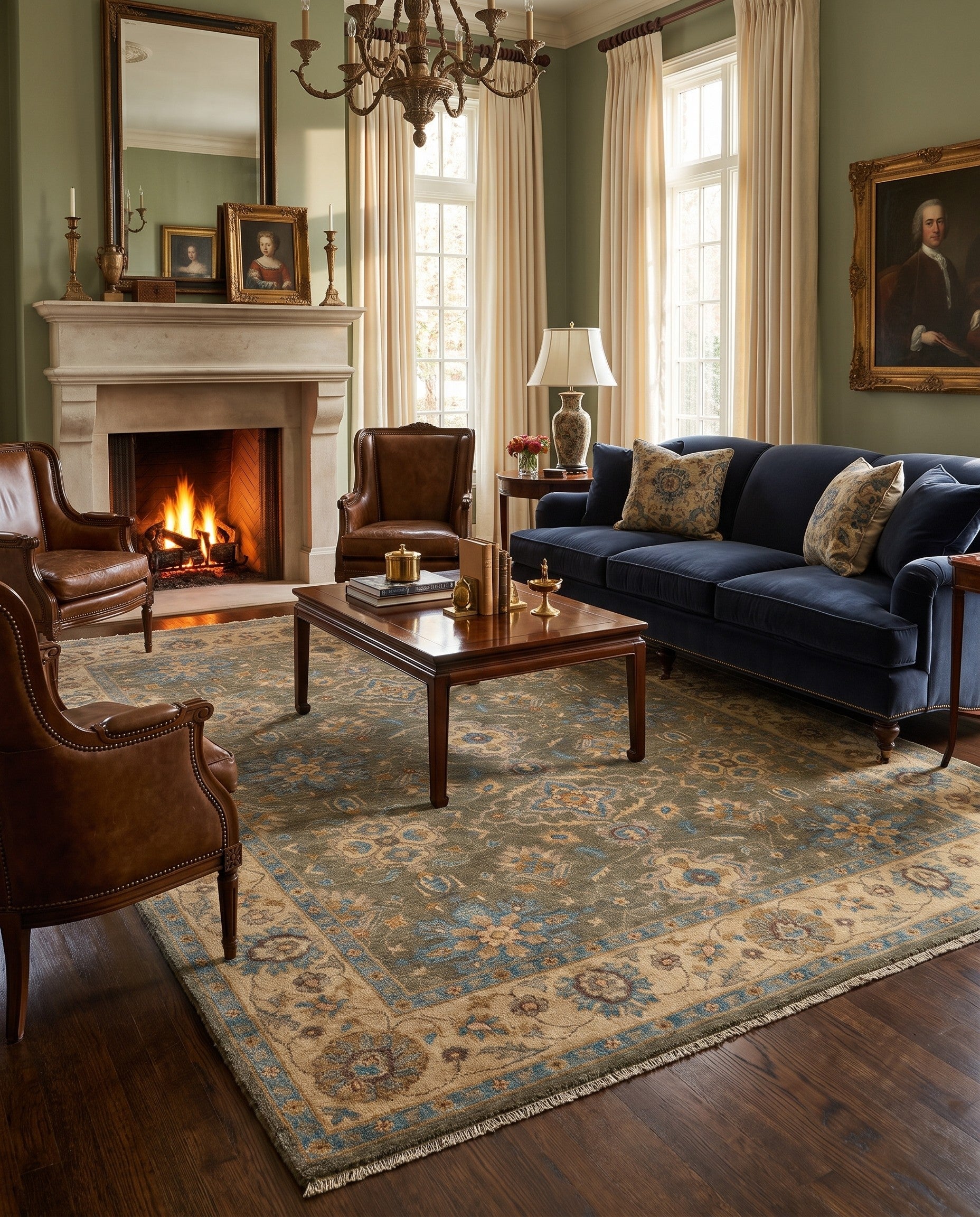 8' 2 x 9' 9 Hand Knotted Ziegler Rug
