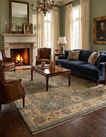 8' 2 x 9' 9 Hand Knotted Ziegler Rug