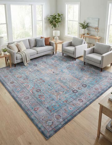 10' 6 x 10' 6 Washable Maahru Square Rug