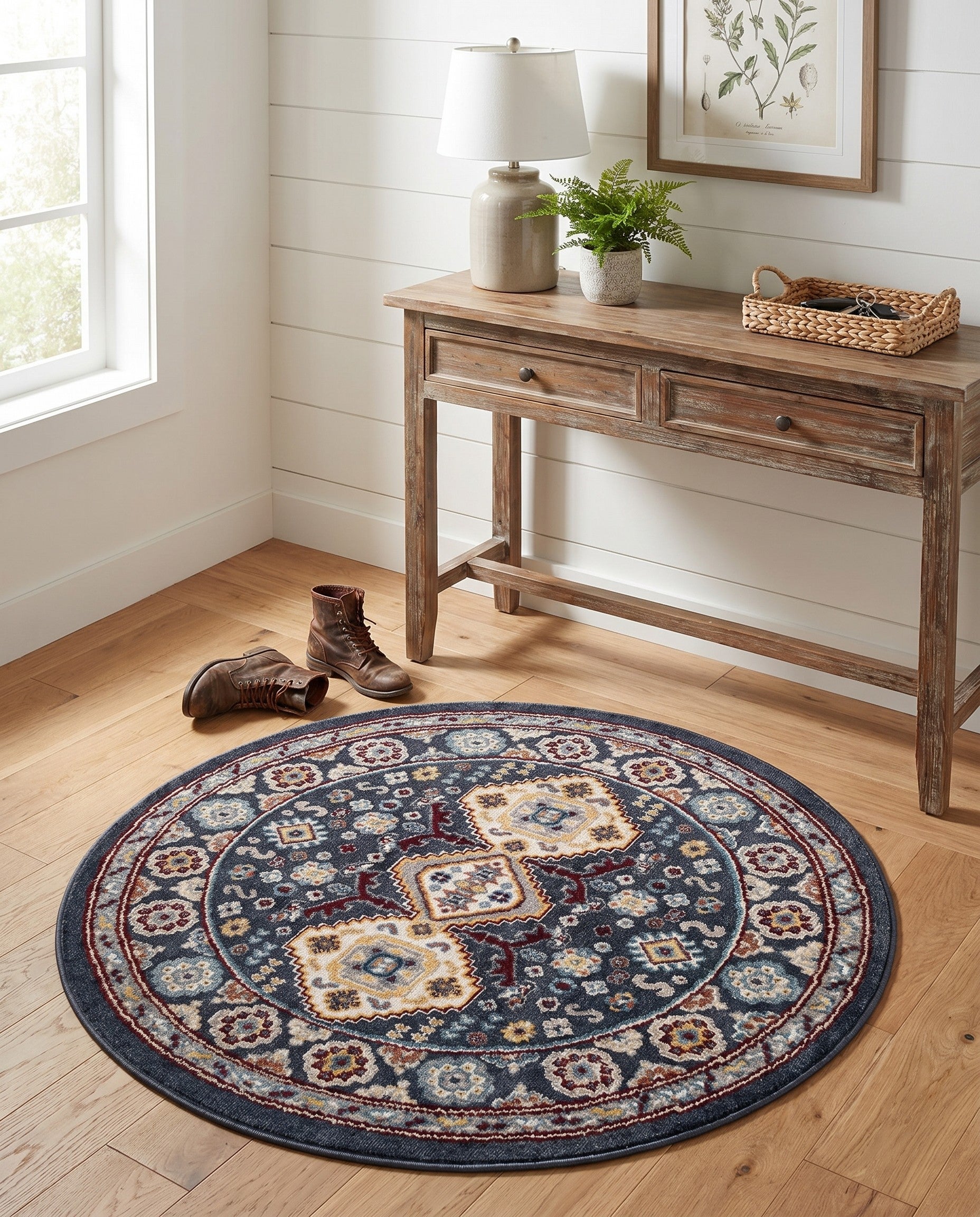 3' 3 x 3' 3 Kamala Washable Round Rug