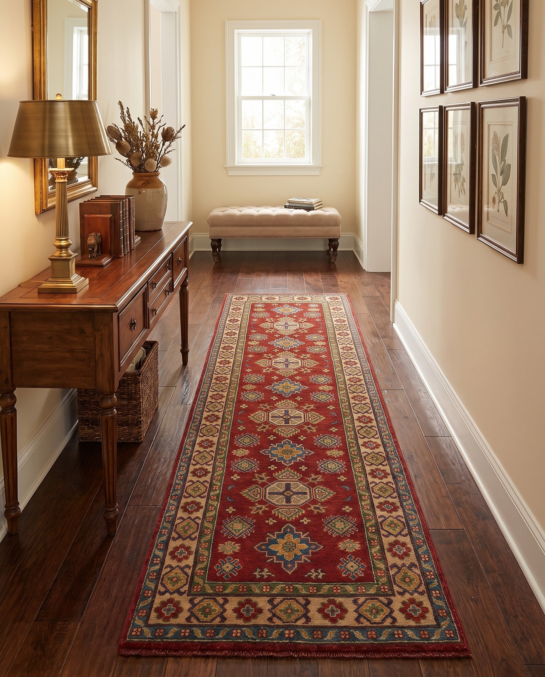 2' 10 x 9' 9 Hand Knotted Kazak Runner Rug
