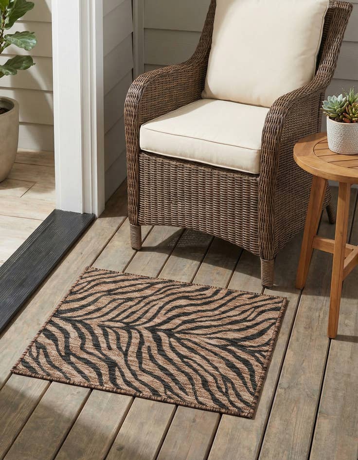 Detail image of 2' x 3' Washable Safari Indoor / Outdoor Rug