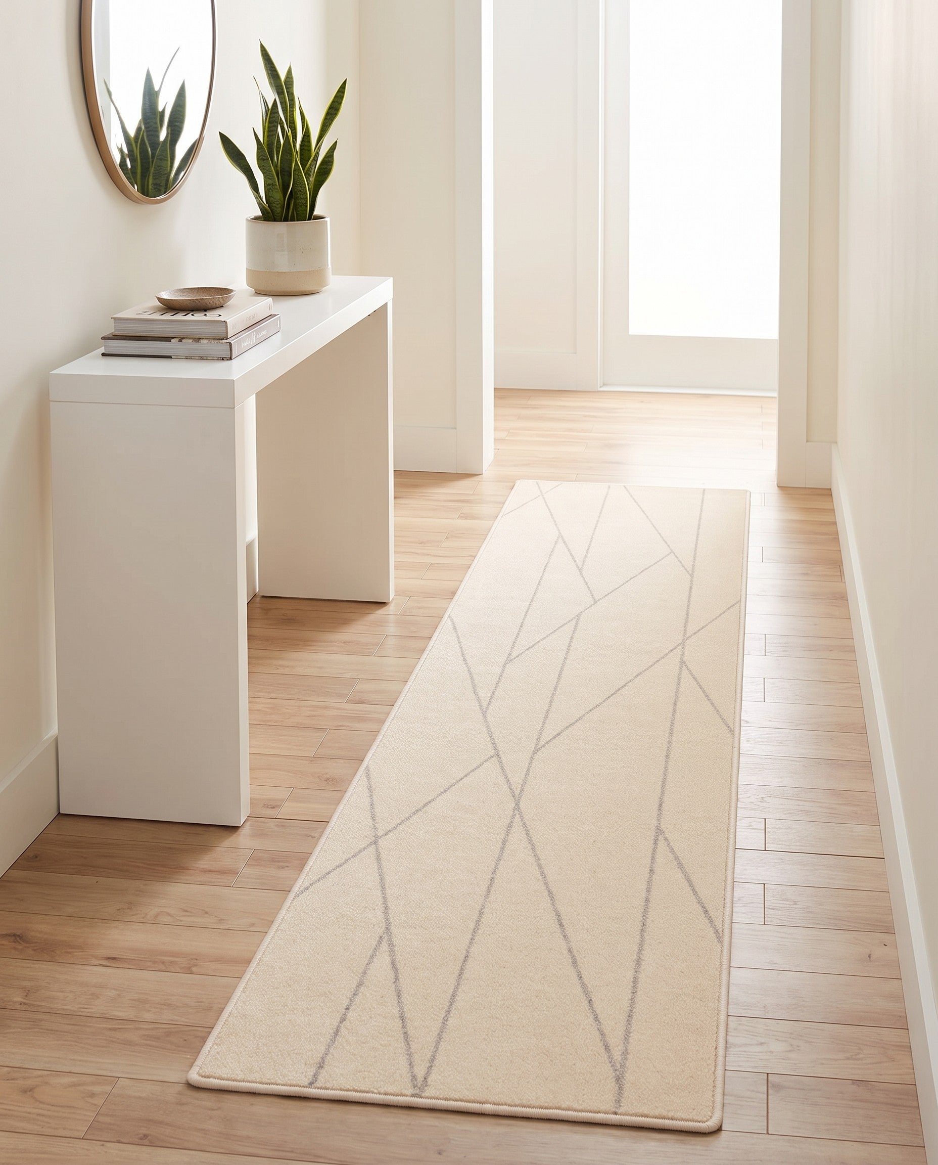 Ivory Contour Runner Rug
