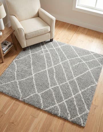 4' x 4' Soft Touch Shag Square Rug