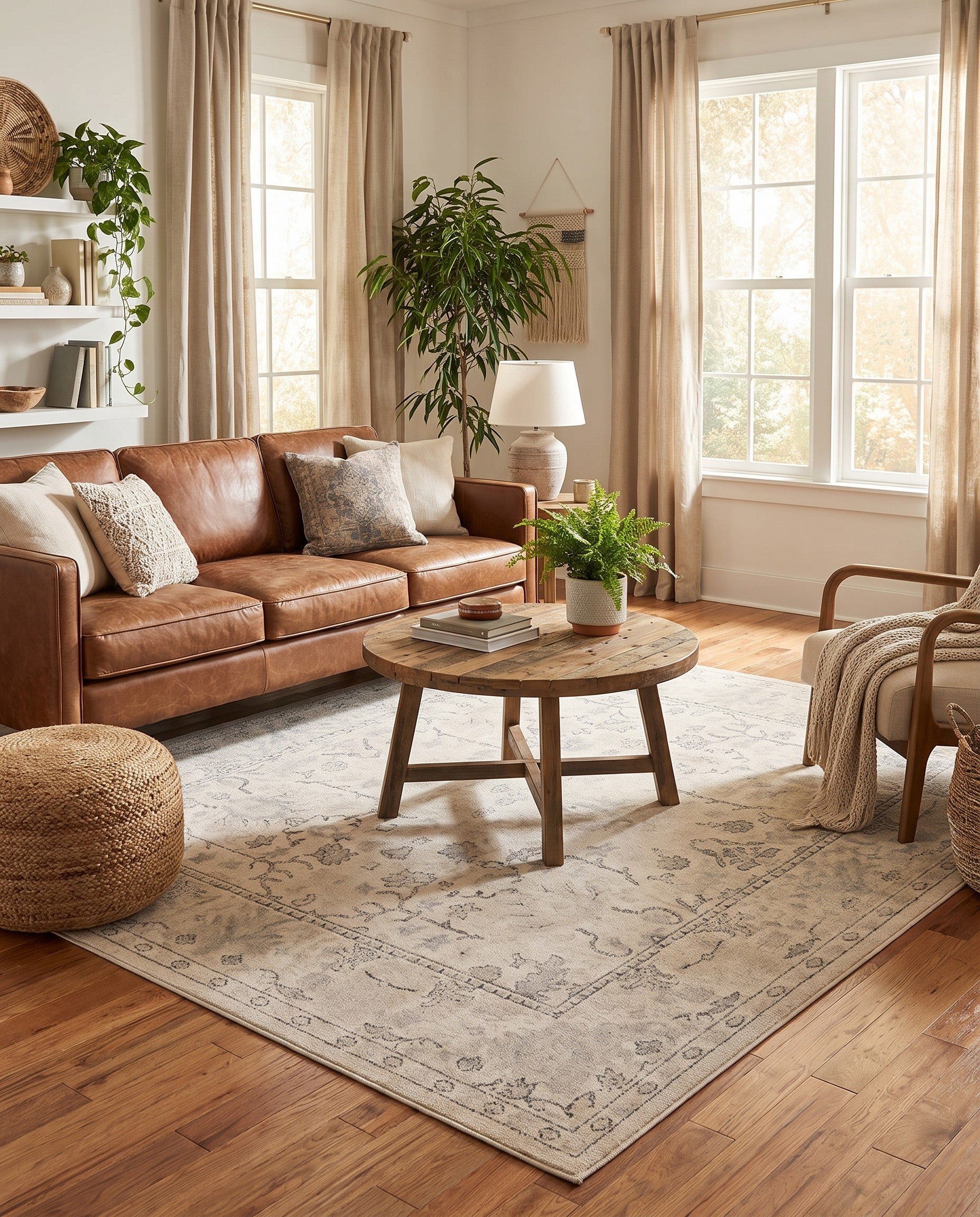 Beige Oregon Square Rug
