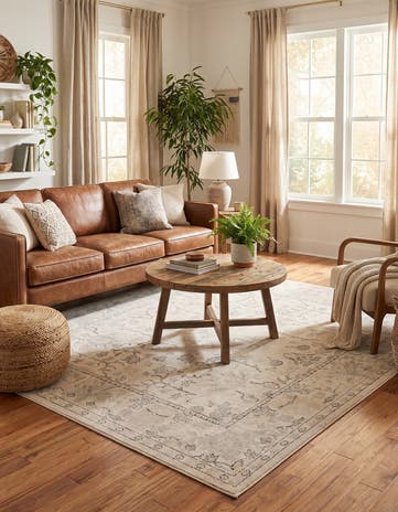 Beige Oregon Square Rug