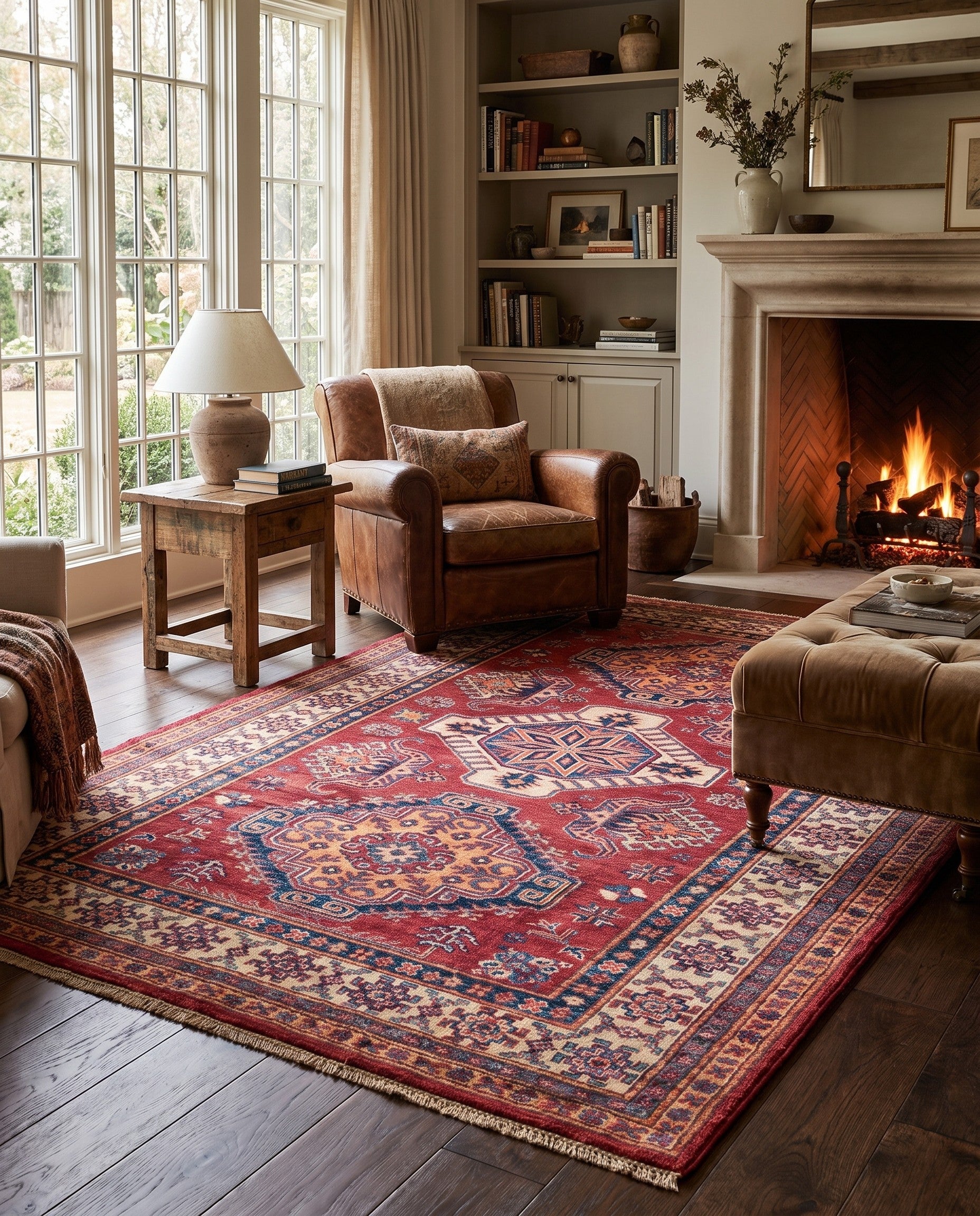 4' x 6' 2 Hand Knotted Kazak Rug
