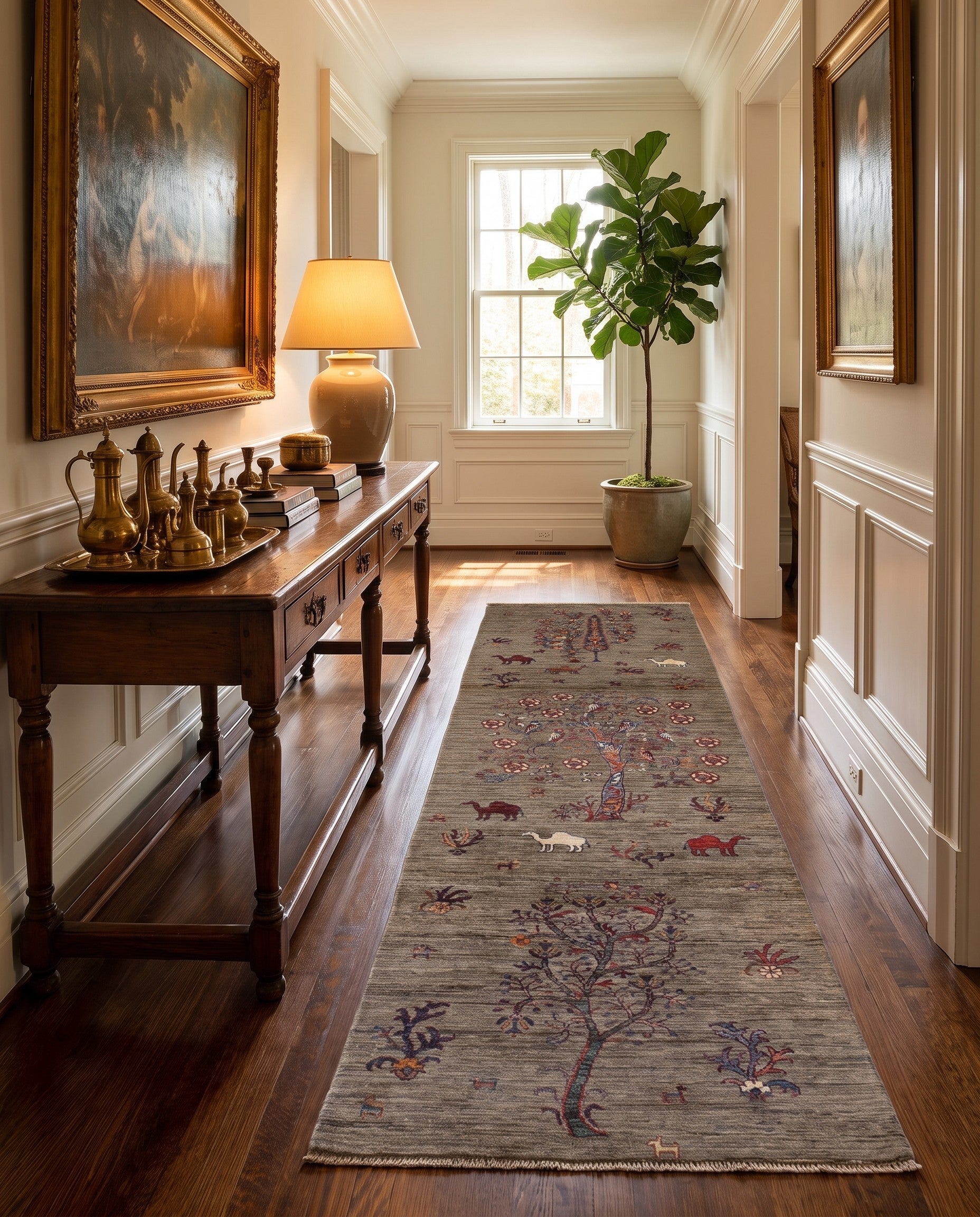2' 7 x 9' 9 Hand Knotted Ariana Ziegler Runner Rug