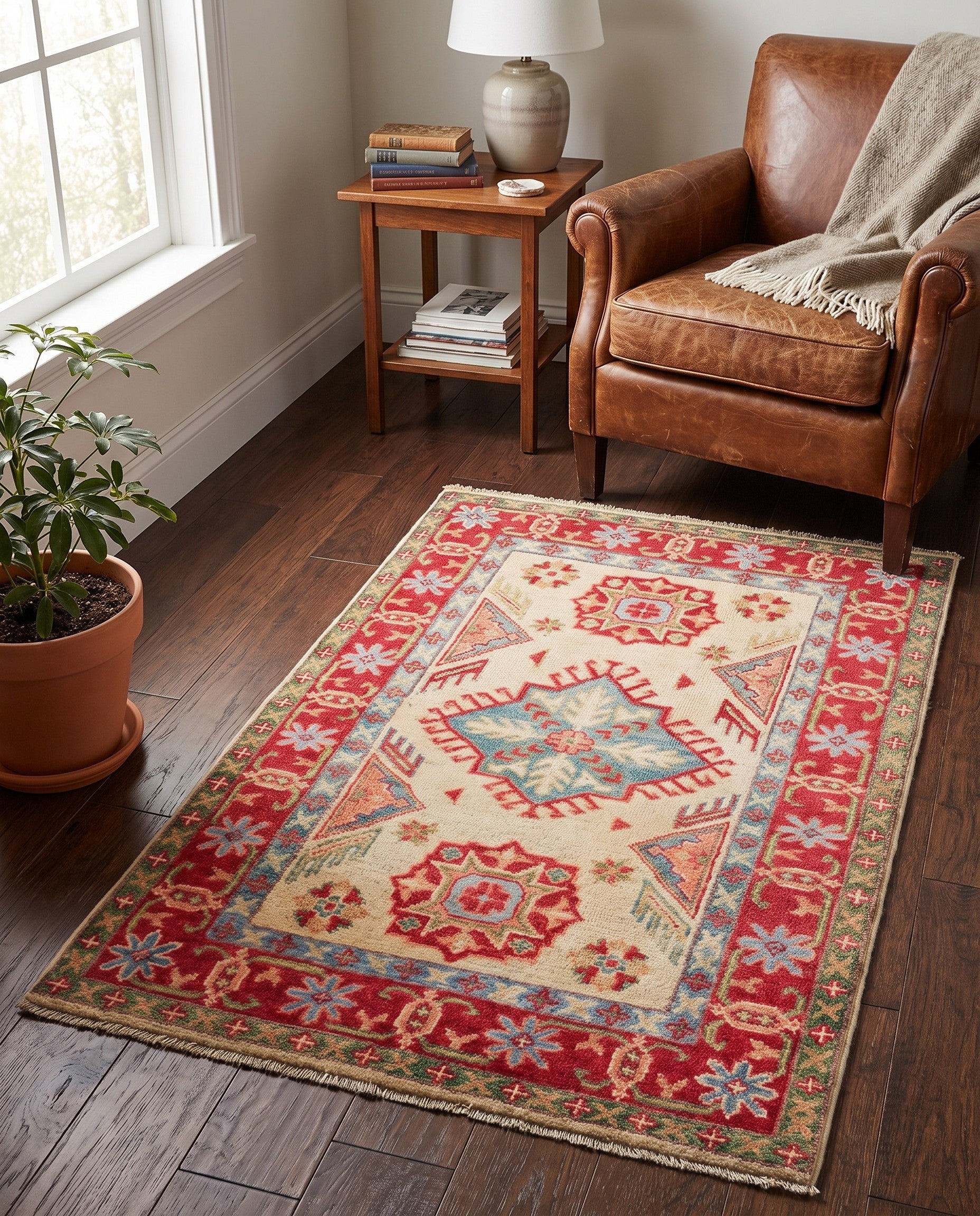 2' 8 x 4' 2 Hand Knotted Kazak Rug