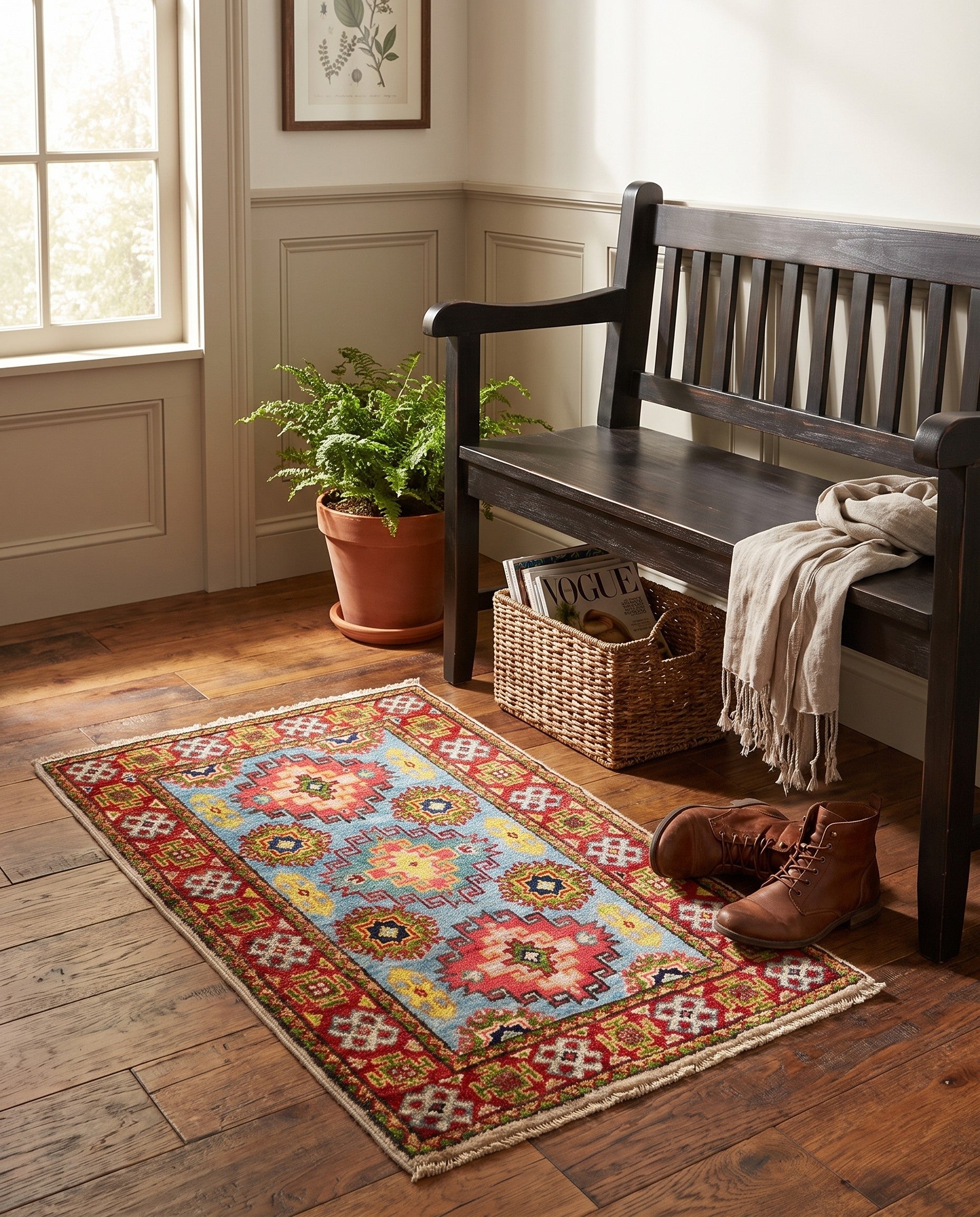 1' 10 x 2' 11 Hand Knotted Kazak Rug
