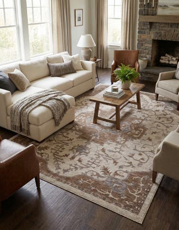 Beige and Ivory Grand Tradition Rug