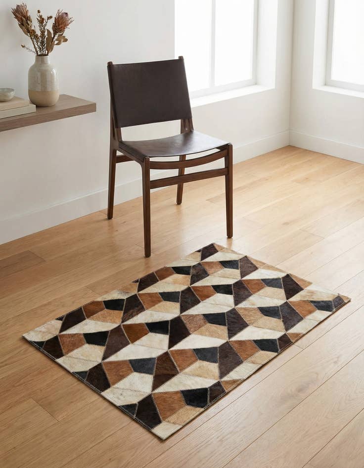 Detail image of 2' x 3' Cowhide Leather Rug