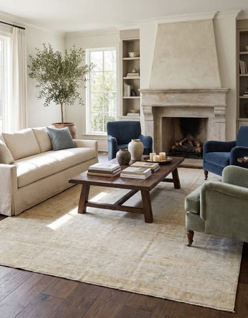 9' 7 x 13' 7 Hand Knotted Oushak Wool Rug