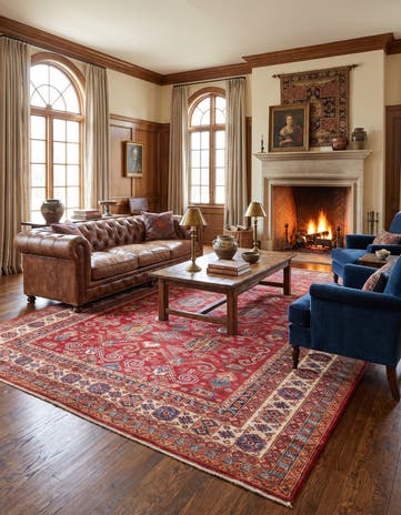 9' x 11' 11 Hand Knotted Kazak Rug