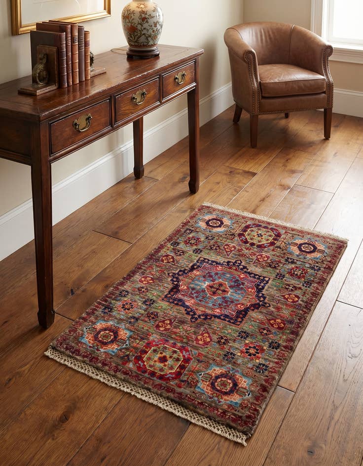 Detail image of 2' x 3' Hand Knotted Mamluk Ziegler Rug