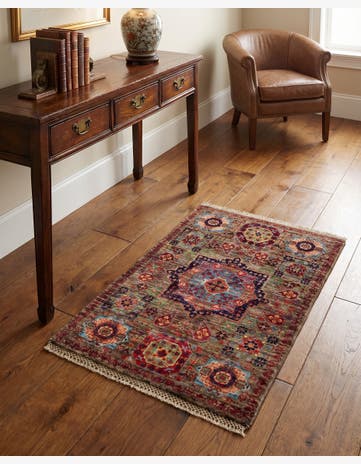 2' x 3' Hand Knotted Mamluk Ziegler Rug