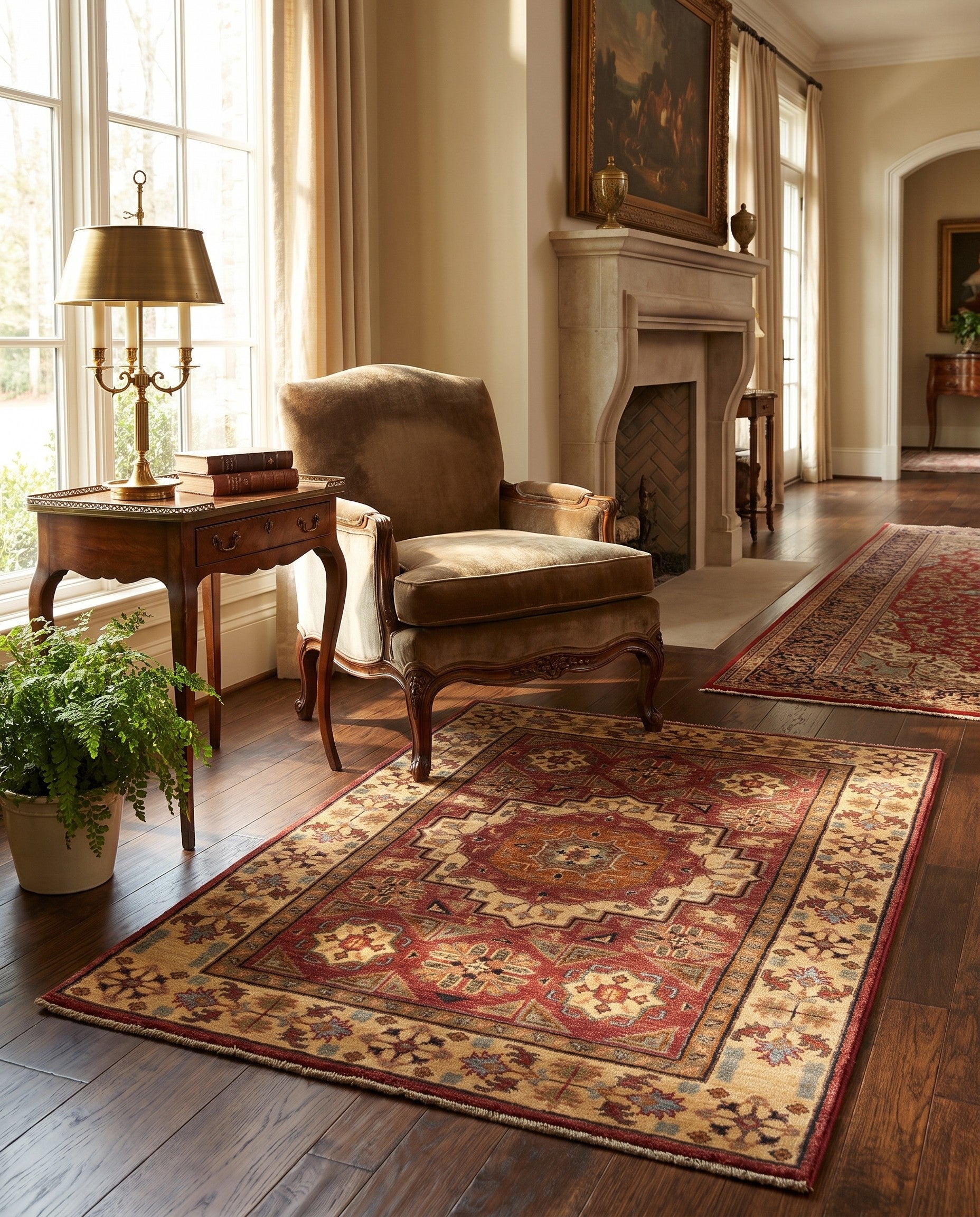 2' 7 x 3' 8 Hand Knotted Mamluk Ziegler Rug
