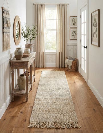 2' x 8' Hand Woven Chunky Jute Runner Rug