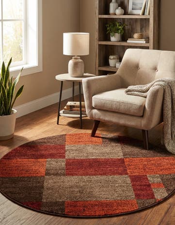 4' 1 x 4' 1 Equinox Round Rug