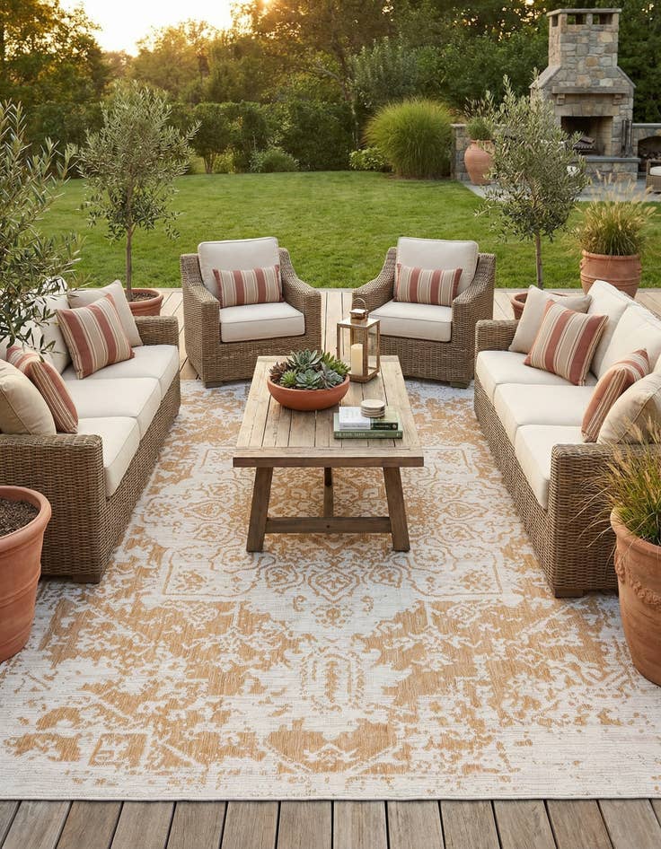 Detail image of 9' x 12'  Washable Jill Zarin Dubai Indoor / Outdoor Rug