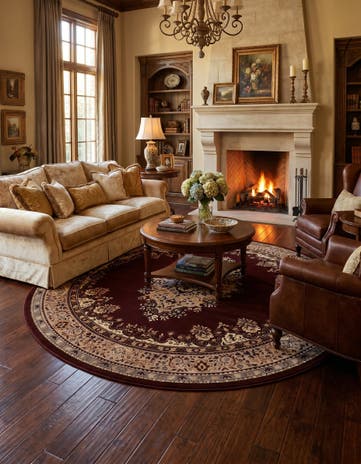 Brown Amaya Round Rug