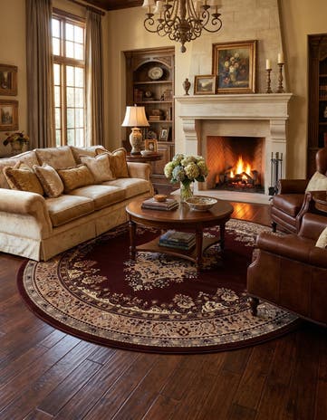 Brown Amaya Round Rug