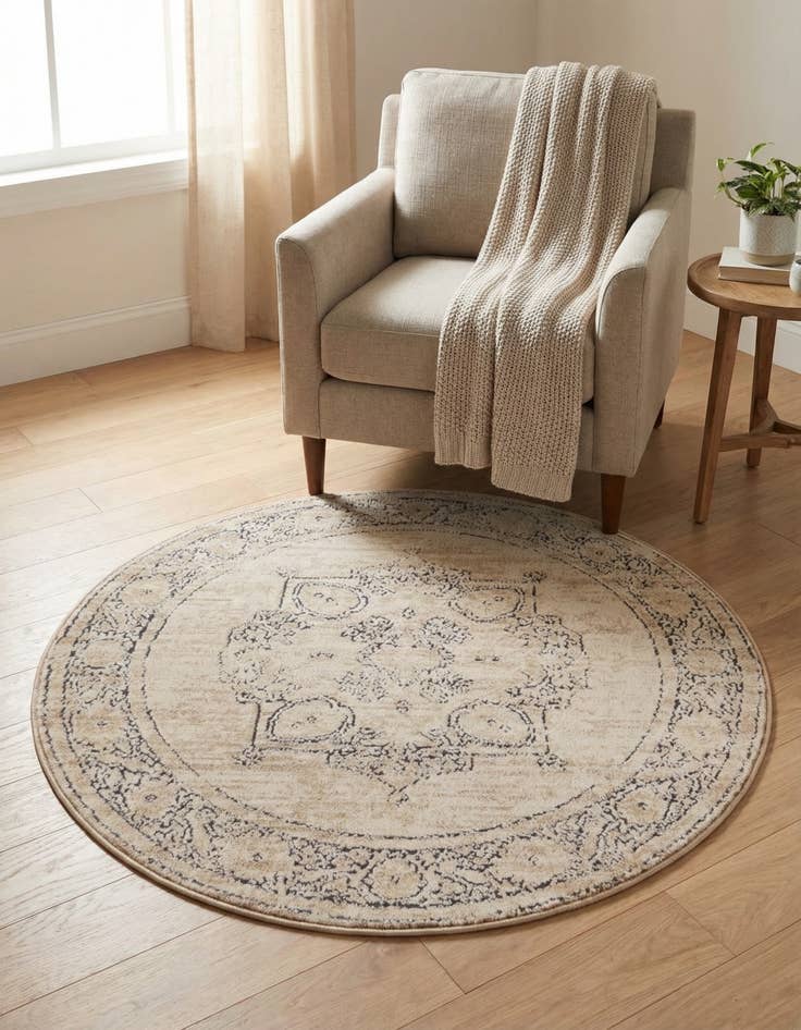 Detail image of 3' x 3' Oregon Round Rug